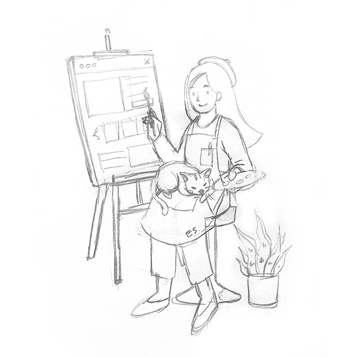 Eva Painting Sketch
